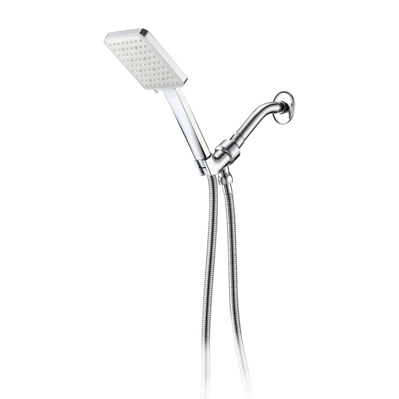 Pomme de douche à main haute - 6 configurations de jet, options de conception de montage carré intelligent, réglage de l'interrupteur, installation facile
