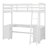 Twin Size Loft Bed With U-Shaped Desk And Drawers, Wood Loft Bed Frame With Cabinet And Storage Shelves-1856151744