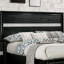 1pièce lit grand contemporain noir 1pc