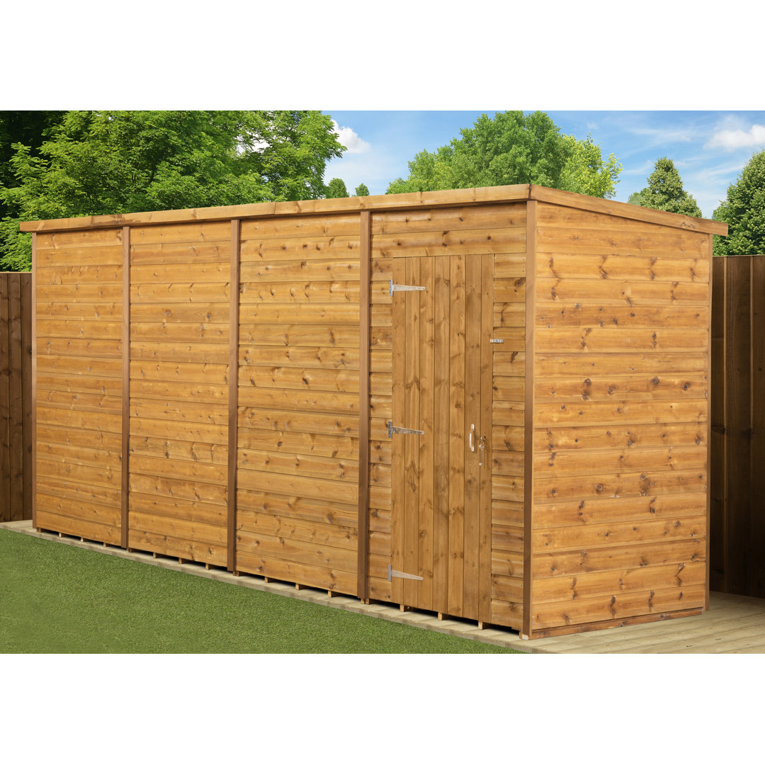 Modular Pent Garden Shed  16X4 No Windows