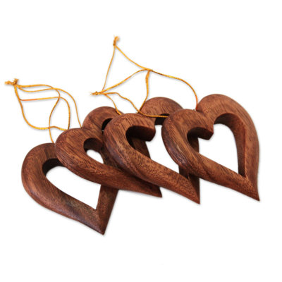 3.5'' Wood Hanging Figurine Ornament