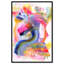 Oliver Gal Neon Swirl Abstract - Hand-Applied Glass Coat Framed Canvas Art-2078035272-2050148034