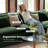 Amabilia 5-Piece 153'' L-Shaped Comfy Cloud Modular Sectional Sofa With Removable Ottomans-Chenille Fabric-Green-1507423681