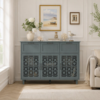 Armoire de rangement, armoire 3 portes avec 3 tiroirs