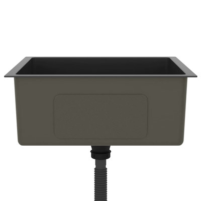 VidaXL Kitchen Sink Undermount Sink with Strainer Stainless Steel Sink Square