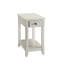 Table rectangulaire avec tiroir et tablette pour la vie moderne, tiroir de rangement blanc, aspect bois
