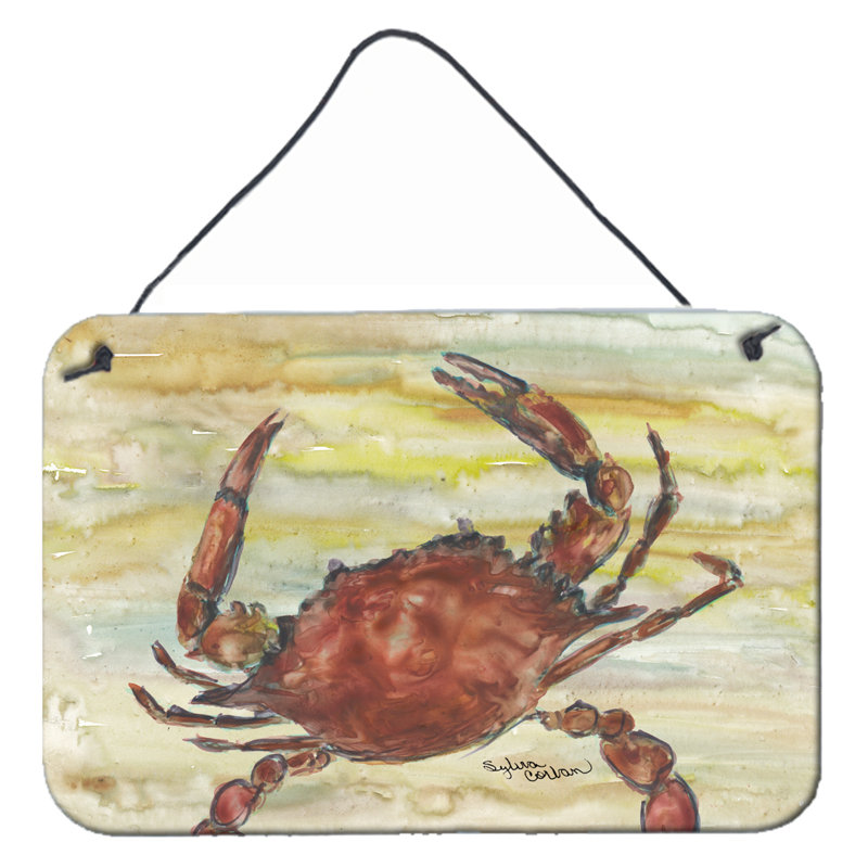 Hanging Prints Wall Décor, Yellow, Crab a Leg up Watercolor