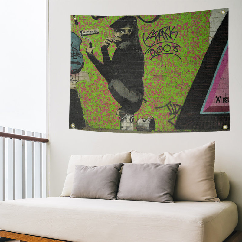 Tapisserie de rasoir en polyester kong, H 59 po x l 80 po x P 1 po
