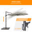 Parasol en porte-à-faux 132 po Derontae-788977045