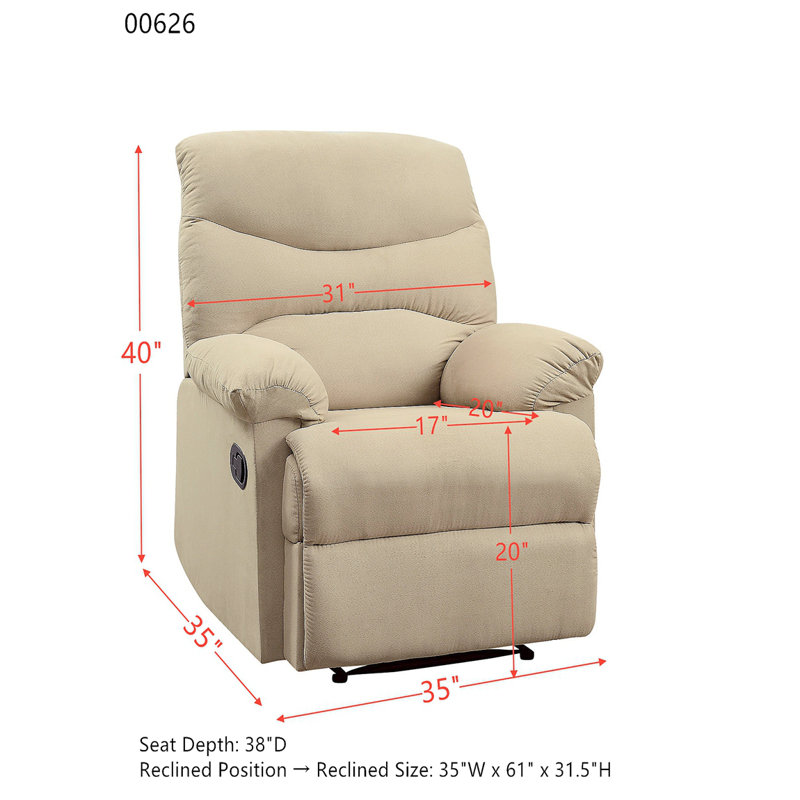 Recliner Motion  Microfiber, Beige 