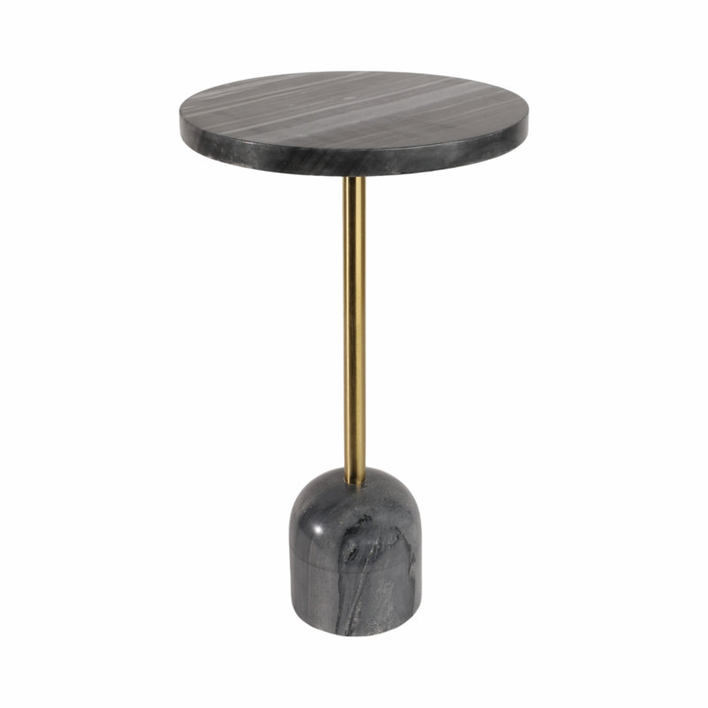 Barrett Tall Marble Table, Gray, 23'' H x 14" W x 14" D