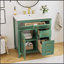 Meuble-lavabo polyvalent avec lavabo en céramique et nombreuses options de rangement