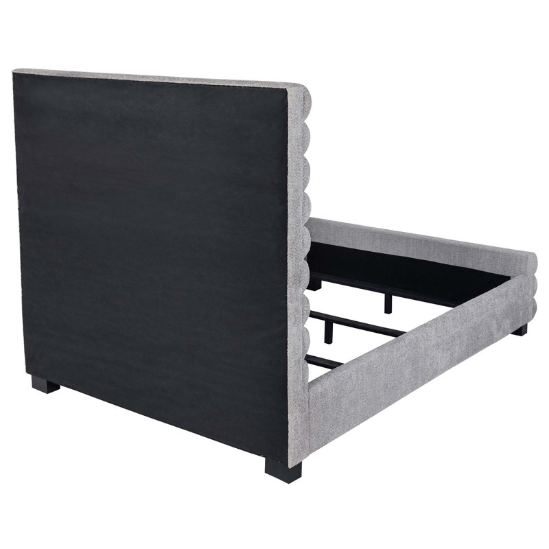 Grand lit tapissier gris Fandango