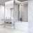 Elan Hart 56-60" W x 66" H Sliding Frameless Tub Door with 3/8" Clear Glass-69565585