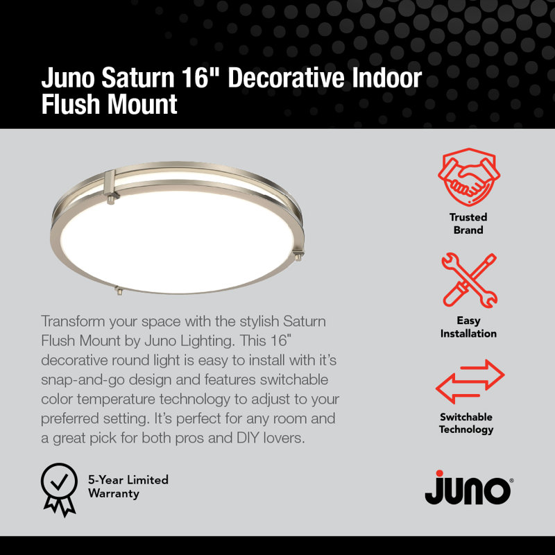 Dreden Acrylic LED Flush Mount, Nickel