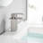SUMERAIN Modern Waterfall Bathroom Sink Faucet with Single Handle, Deck Mount Bathroom Faucet , Brushed Nickel