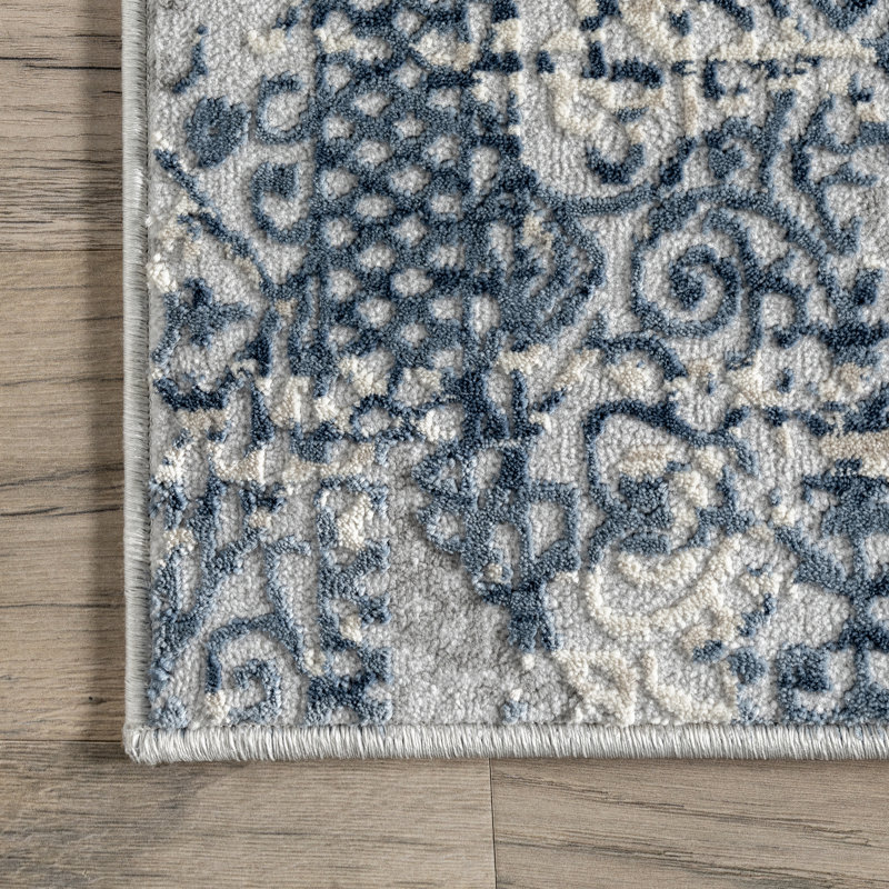 Tapis gris / beige Rubio, Rectangle 6 pi 7 po x 9 pi