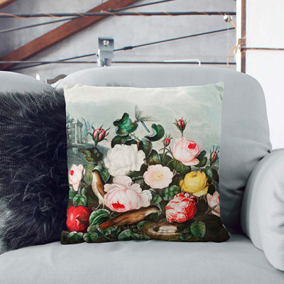 Floral Square Throw Cushion