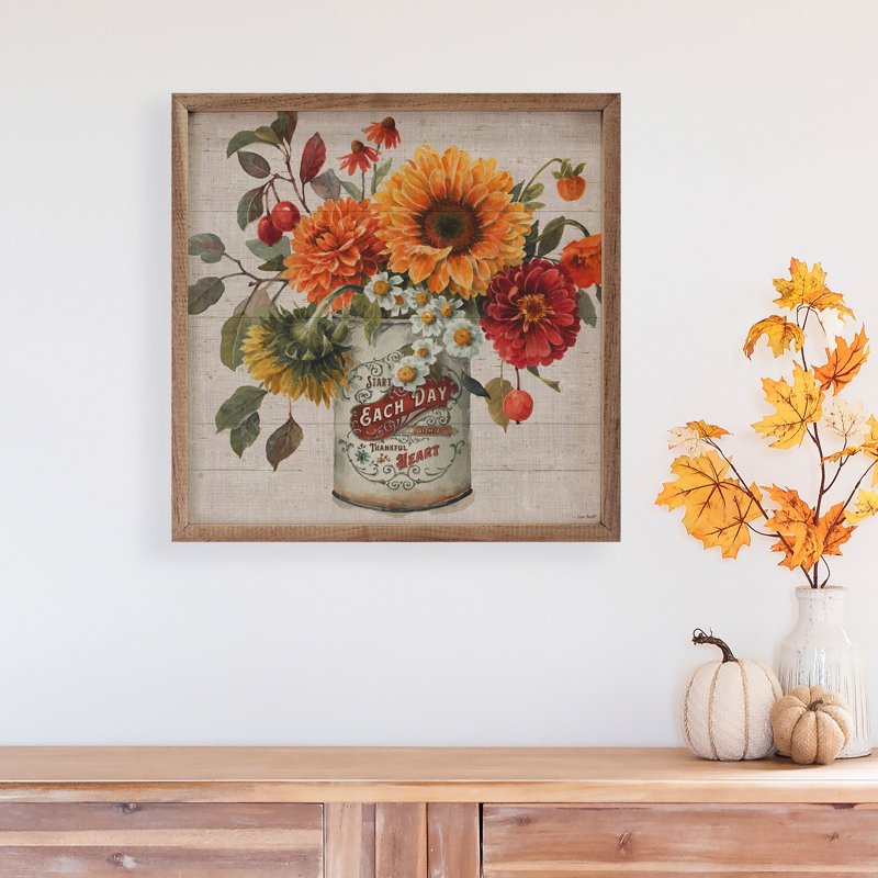 «Autumn in Bloom III» par Lisa Audit, H 16 po x l 16 po x P 1 po