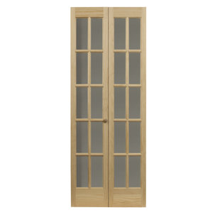 BARNER HOME Folding Door,Double Panel Bi-Fold Doors, Finished, Closet Doors  with Hardware Kits for 48 (Double 24) x 80 Opening 