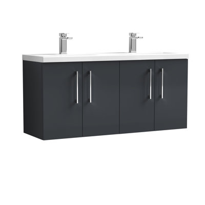 Arno 1205mm Double Bathroom Vanity with Integrated Vitreous China Basin