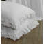 Taie décorative en percale de lin avec bords à volants profonds, fermeture à enveloppe-219266805-219266806