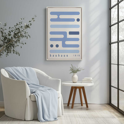 "Blue Bauhaus Minimalist Circuitry I", reproduction sur toile