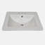 Lavabo de salle de bain rectangulaire encastré en porcelaine blanche 21 po x 18 po