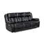 Canapé inclinable électrique Sensa G00723A-RS avec table et ceinture à DEL noire-133072975