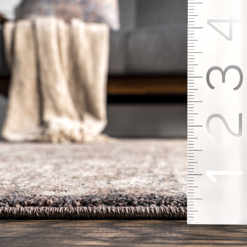 Tapis médaillon pour le salon Philippa Philippa, Rectangle 4 pi x 5 pi 10 po