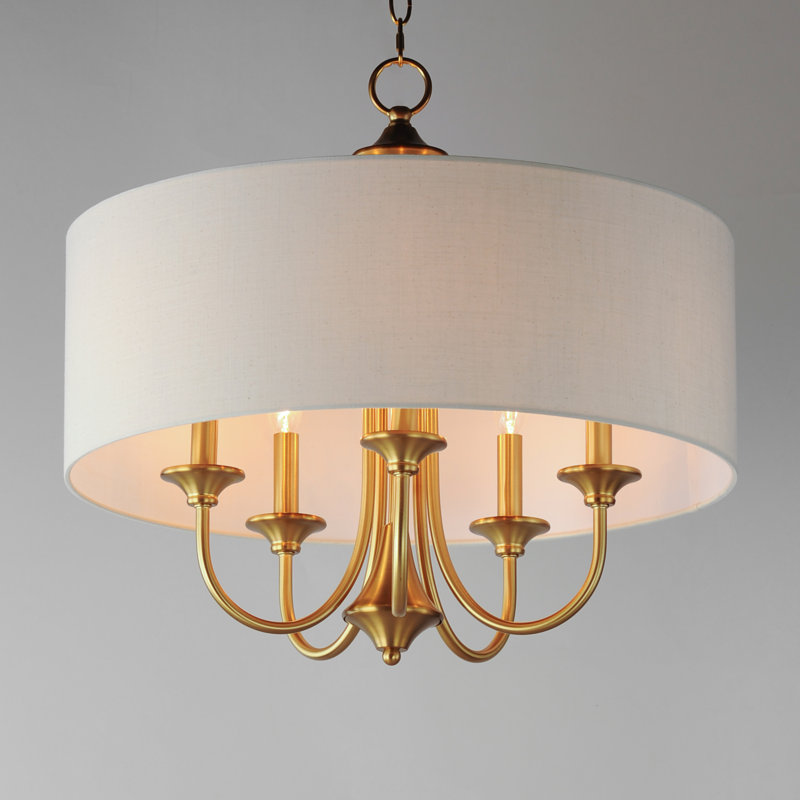 Eronim 5 - Light Steel Dimmable Drum Chandelier