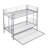 Silver Metal Bunk Bed With Trundle - And Reliable Modern Frame Construction-1219448989