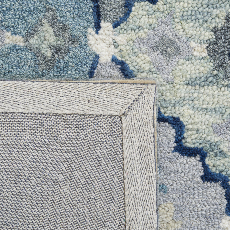 Suzani Hand Tufted Wool And Cotton Damask Rug, Rectangle 3' x 5'
