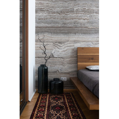 Teimani Navy, Red Rug 3'11" x 7'8"