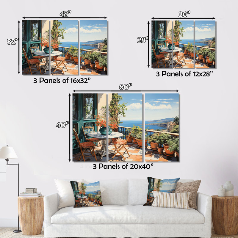 La Dolce, côte italienne I - Italie, ensemble d'art mural en métal