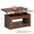 39.4" Lift Top Coffee Table, 4-in-1 Convertible Coffee Table With Storage And Hidden Compartment, Multi-function Folding Coffee Table To Dining Table For Living Room, Small Space, Walnut-1587419549-1587419617