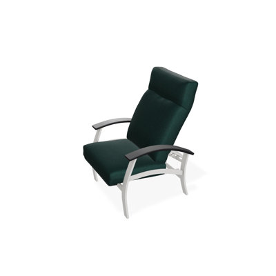 Chaise de patio inclinable avec coussins Askar