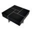 Table basse 31,5 "x 31,5", conception unique avec 4 compartiments de rangement cachés, table basse carrée avec plateau coulissant extensible, table centrale ultrabrillante UV-1283956626