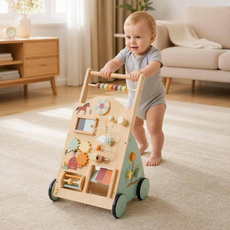 Poupée en bois multifonctionnelle Montessori