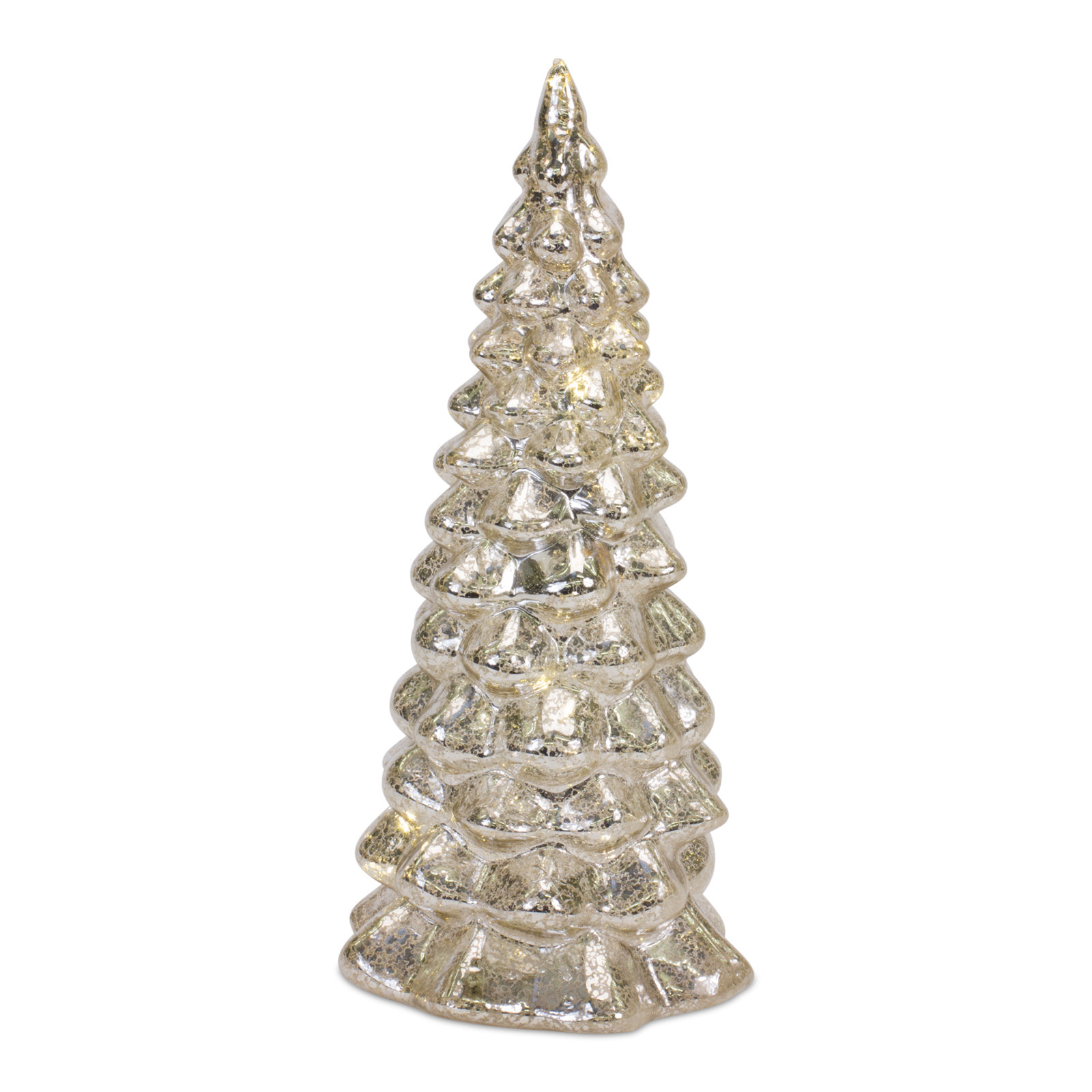 4-Piece Lighted Glass Tabletop Tree Set
