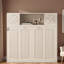 Lit escamotable rustique avec armoires de rangement et structure en bois Gaudet