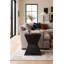 Suar Wood Double Trapezoid Stool, Ebony
