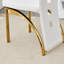 Chaise de salle à manger rembourrée en similicuir moderne avec pieds incurvés en métal et dossier découpé (ensemble de 6)-2031375115-2031375125-2036752461