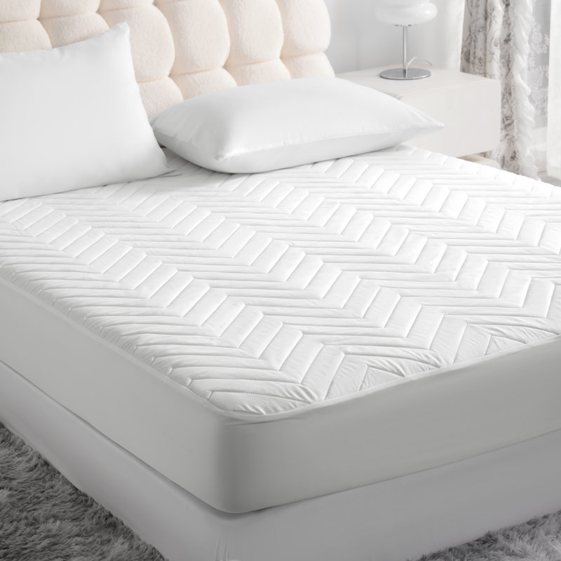 Waterproof Mattress Cover, Noiseless Fitted Sheet, California King Fitted Sheet, White