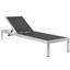 Chaise de patio d'extérieur en aluminium avec coussins Shore-23592972-23592965