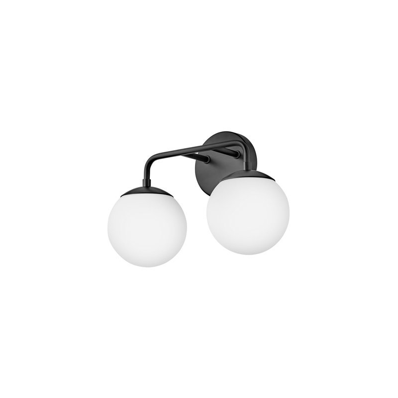 Éclairage pour meuble-lavabo à 2 lumières à intensité variable Kobie, Noir