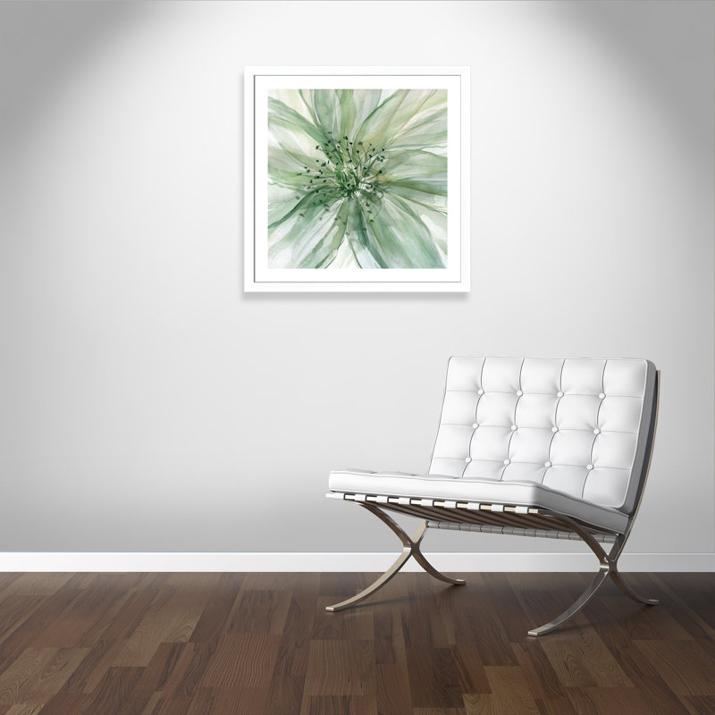 Macro fleur de sauge II - peinture encadrée, H 33,5 po x l 33,5 po x P 1,25 po, Blanc mat