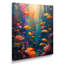 Bleu, orange, corail, poisson marin, vie II - corail, art mural, salon-697880771-697880774