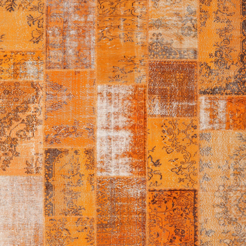 Tapis contemporain jaune, Carré 8 pi