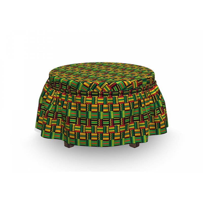 Housse pour repose-pieds tribal